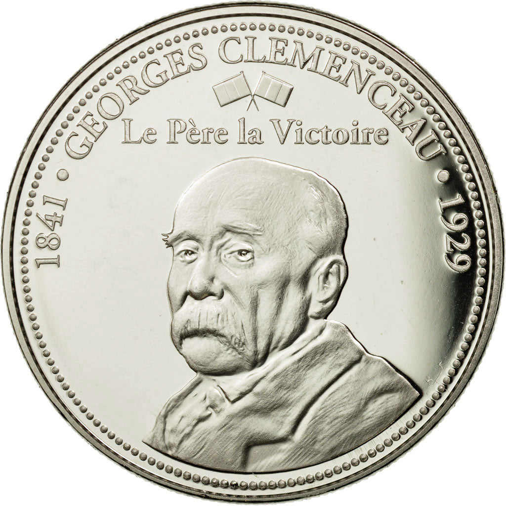 France, Medal, Première Guerre Mondiale, Georges Clémenceau, MS(65-70)
