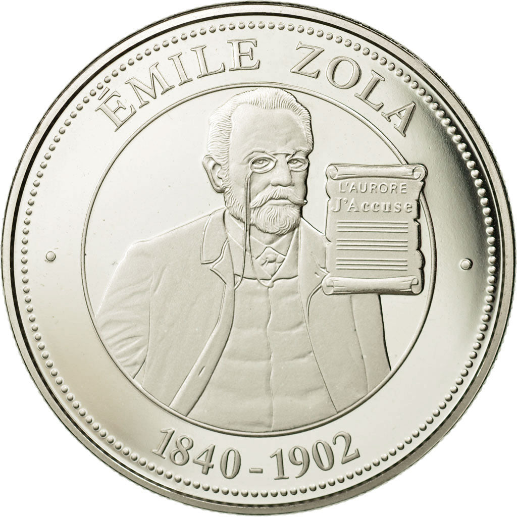 France, Médaille, Collection Panthéon, Émile Zola, FDC, Copper-nickel