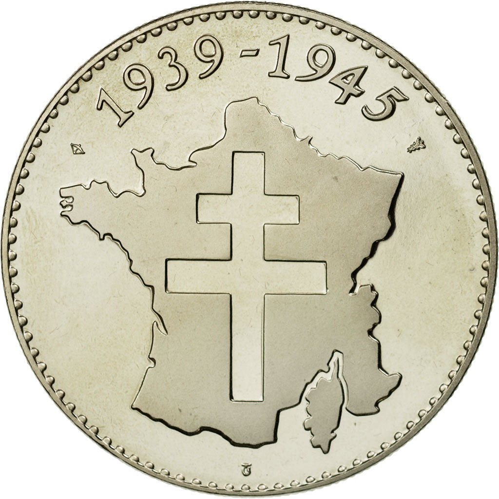 Francia, medalla, Seconde Guerre Mondiale, Victoire du 8 Mai 1945, FDC, Cobre -