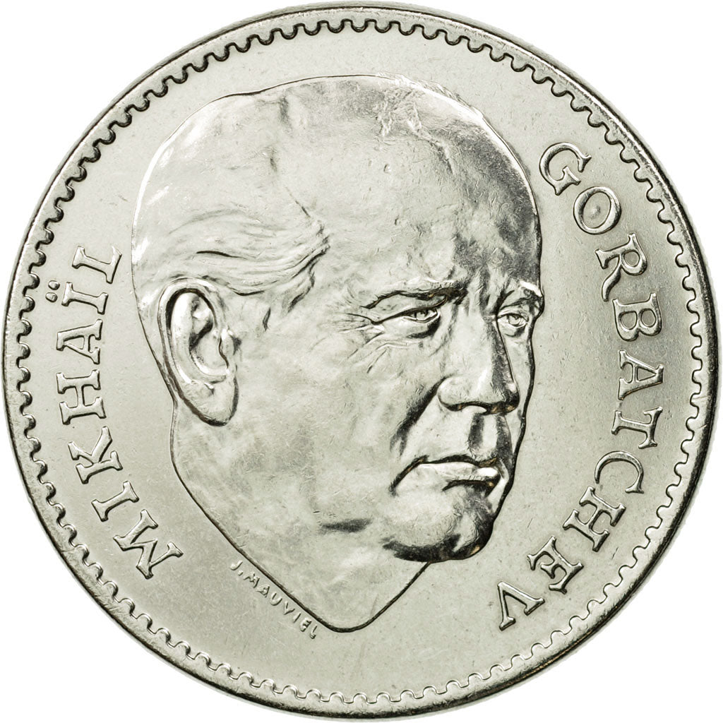 Francia, medalla, Les grands destins du XXeme siècle, Mikhaïl Gorbatchev, FDC