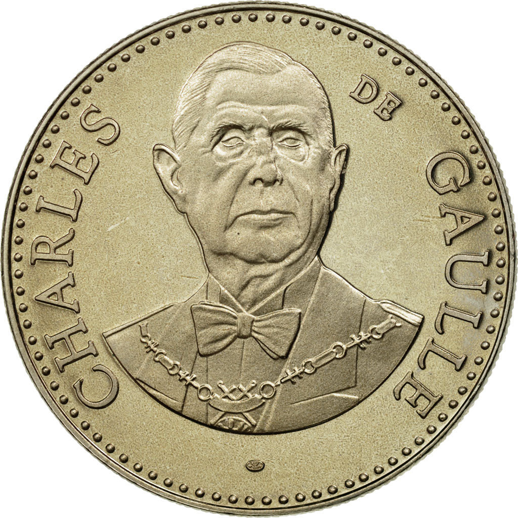 Francia, medalla, Vème République, Charles De Gaulle, FDC, Cobre - níquel