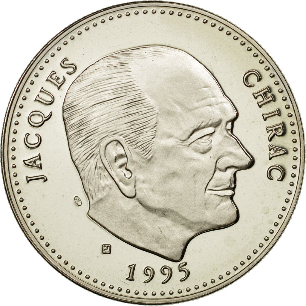 France, Medal, Ve République, Jacques Chirac, MS(65-70), Copper-nickel