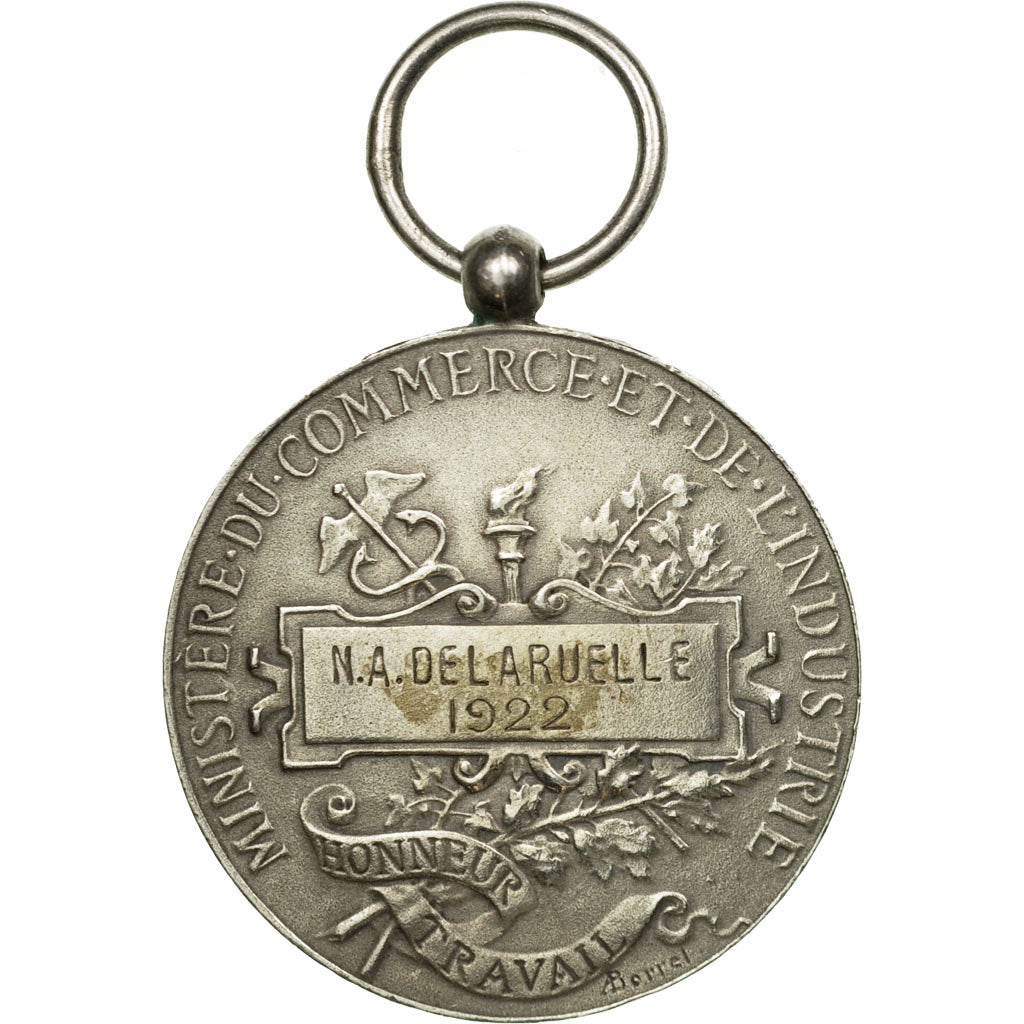 France, Médaille d'honneur du travail, Medal, 1922, Very Good Quality