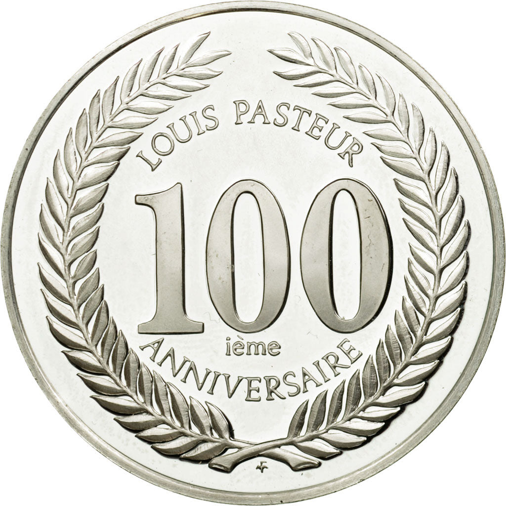 Francja, Medal, 100ème Anniversaire de la Mort de Louis Pasteur, 1995, MS(64)