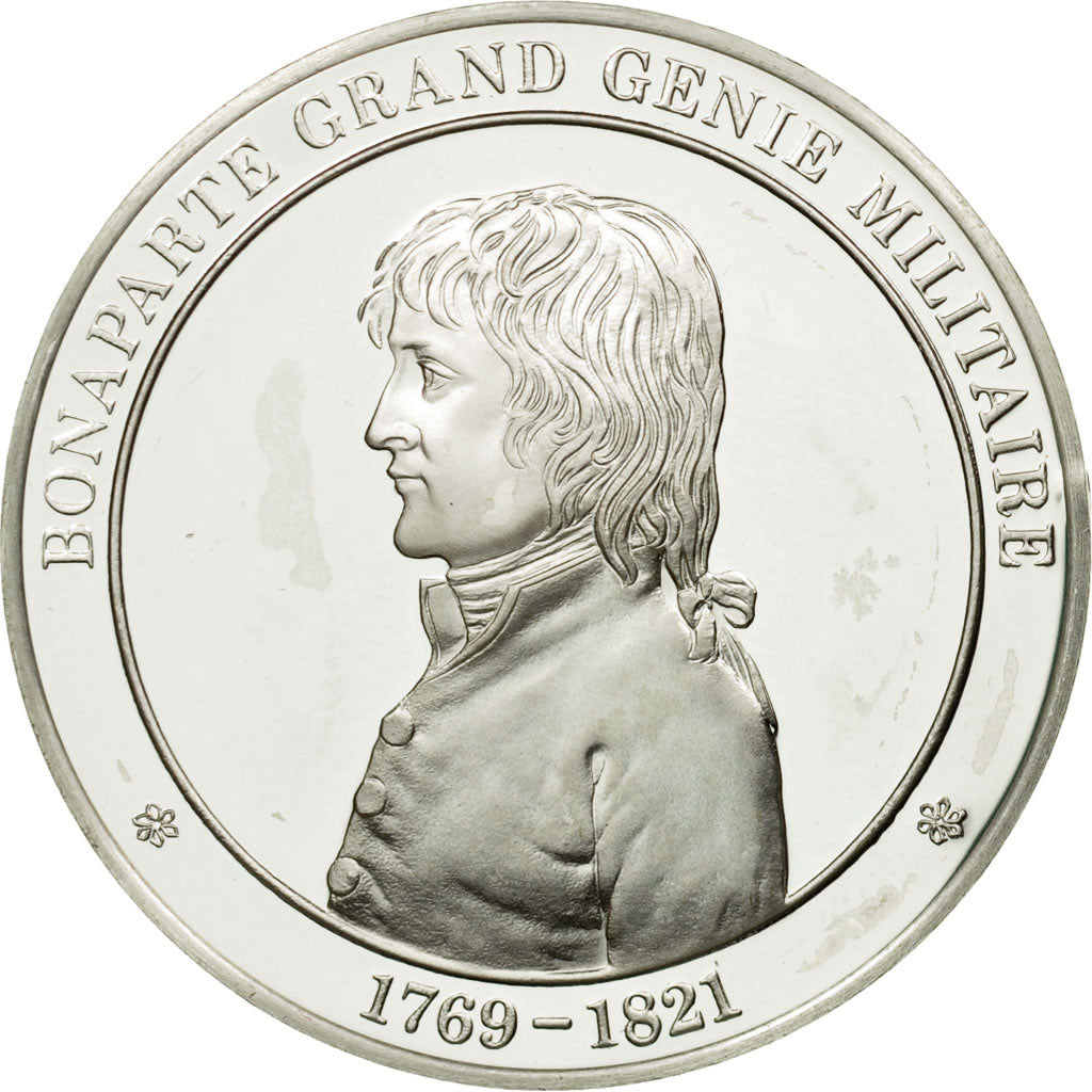 France, Medal, Napoléon Bonaparte, Grand Génie Militaire, MS(64), Silver