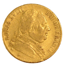 Francia, Louis XVIII, Louis XVIII, 20 Francs, 1814, Bayonne, BB, Oro, Gadoury...