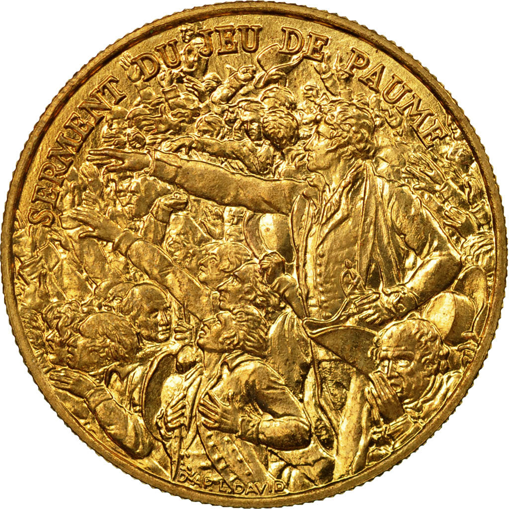 France, Medal, Révolution Française, Serment du Jeu de Paume, 1989, MS(65-70)