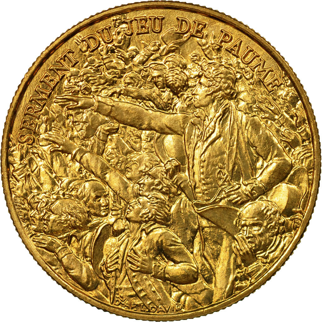France, Medal, Révolution Française, Serment du Jeu de Paume, 1989, MS(65-70)