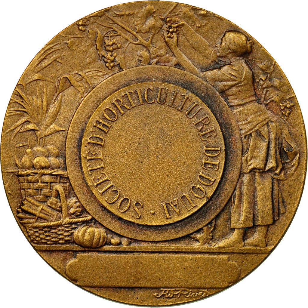 France, Medal, Société d'Horticulture de Douai, Rivet, MS(60-62), Bronze