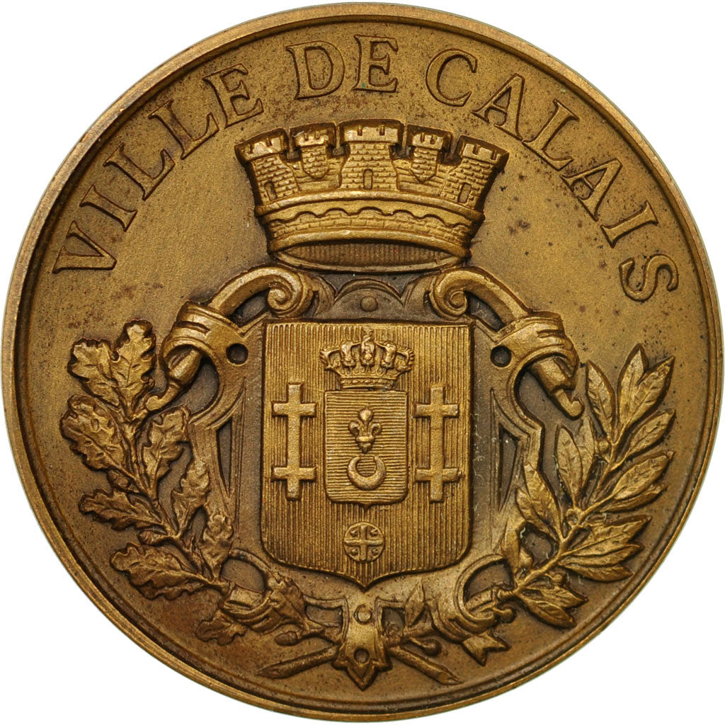 France, Medal, Art Nouveau, Académie de Musique de Calais, Rasumny, AU(55-58)