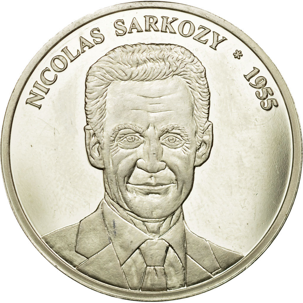 Francia, medalla, Les Présidents Français, Nicolas Sarkozy, SC, Copper Plated