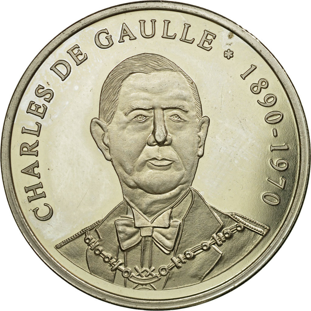 Francia, medaglia, Les Présidents Français, De Gaulle, SPL, Copper Plated