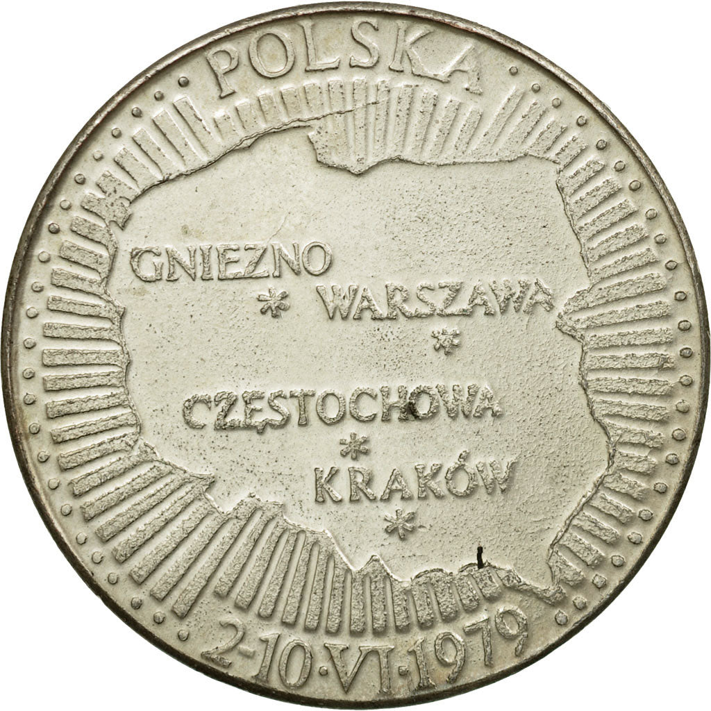 Poland, Medal, Le Pape Jean-Paul II, 1979, MS(63), Copper-nickel