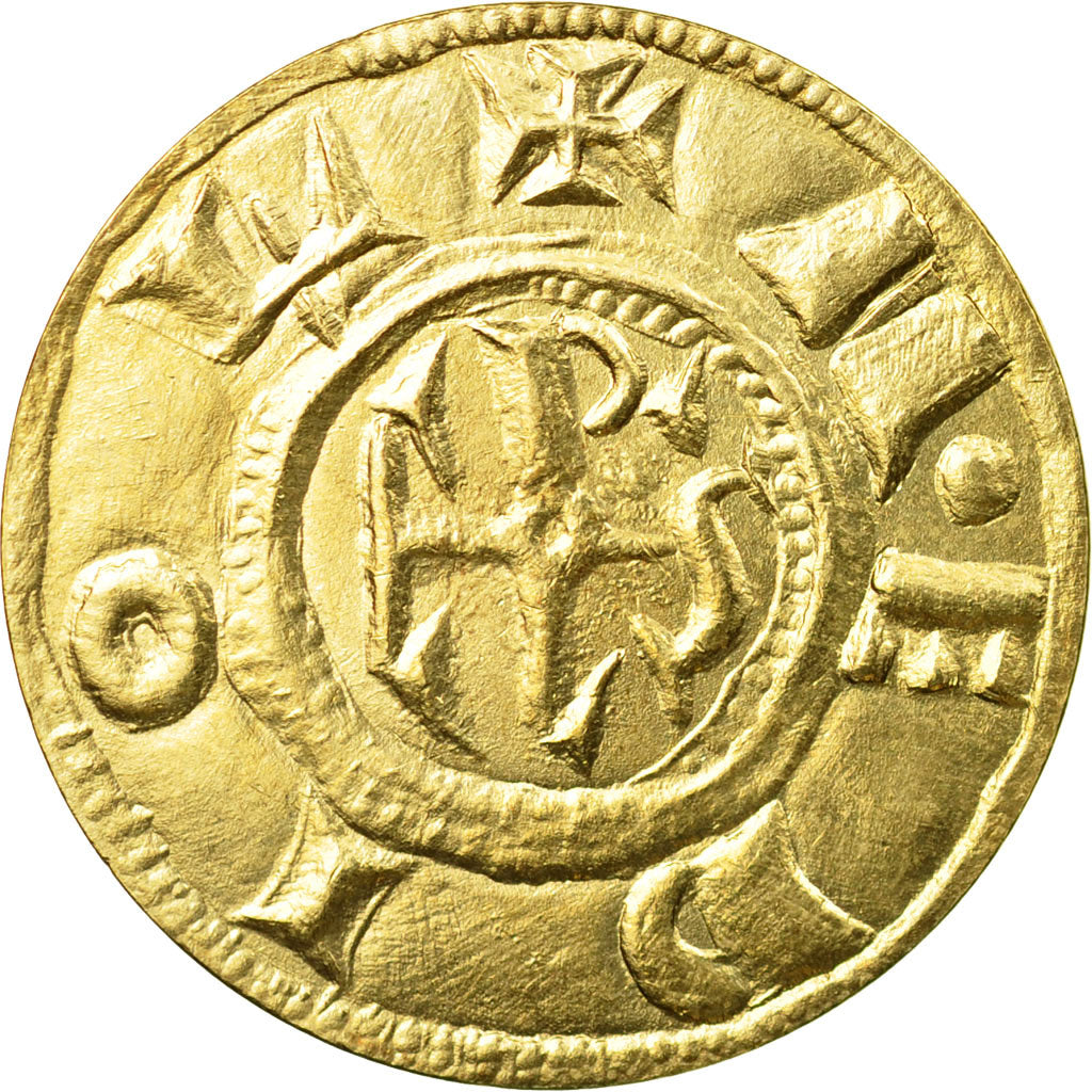 France, Medal, Reproduction Denier Carolingien pour Charlemagne, MDP, MS(65-70)