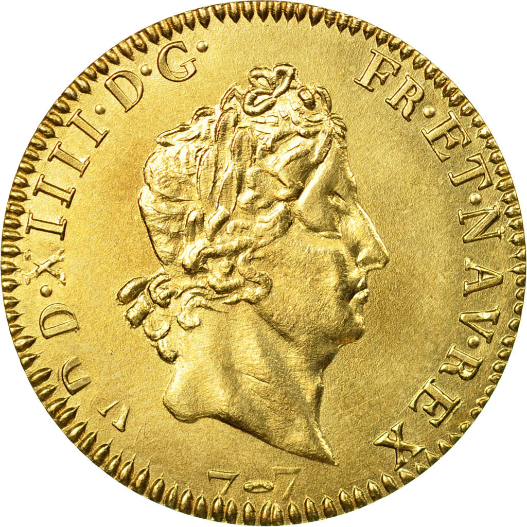 France, Médaille, Reproduction Louis d'Or aux Insignes, Louis XIV, MDP, FDC