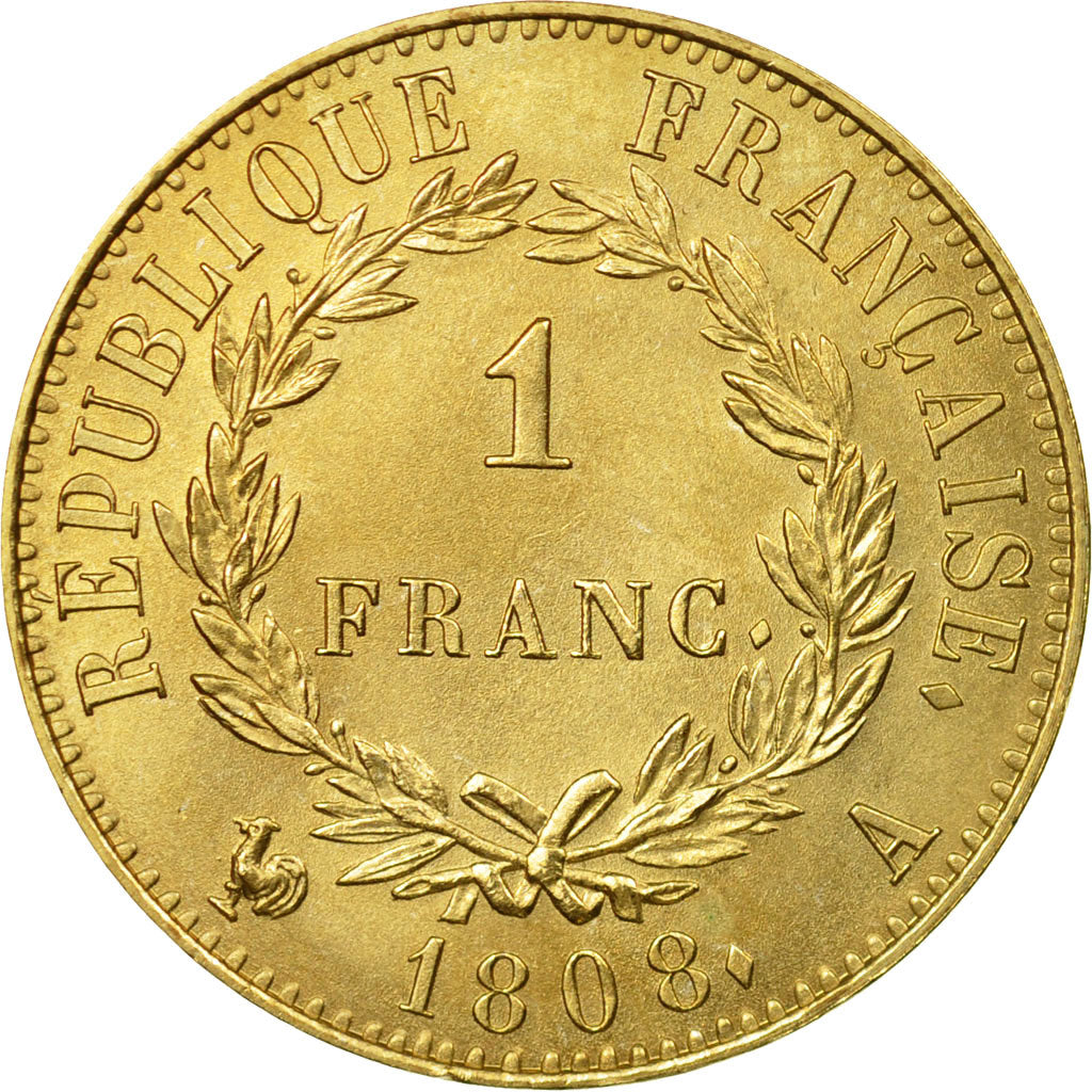 France, Médaille, Reproduction 1 Franc Napoléon Ier 1808, MDP, FDC