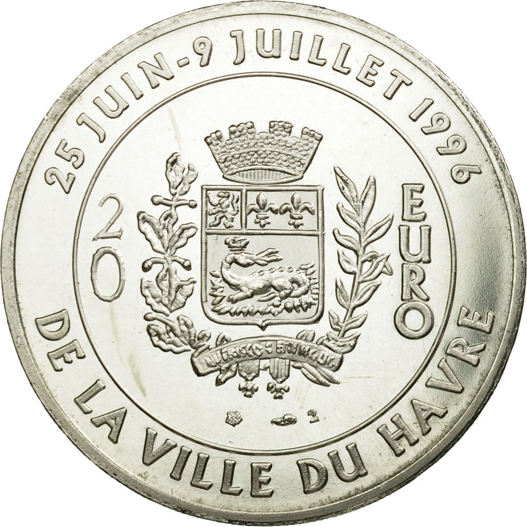 Francia, Token, 20 Euro de la Ville du Havre, Pont de Normandie, 1996, MDP, FDC