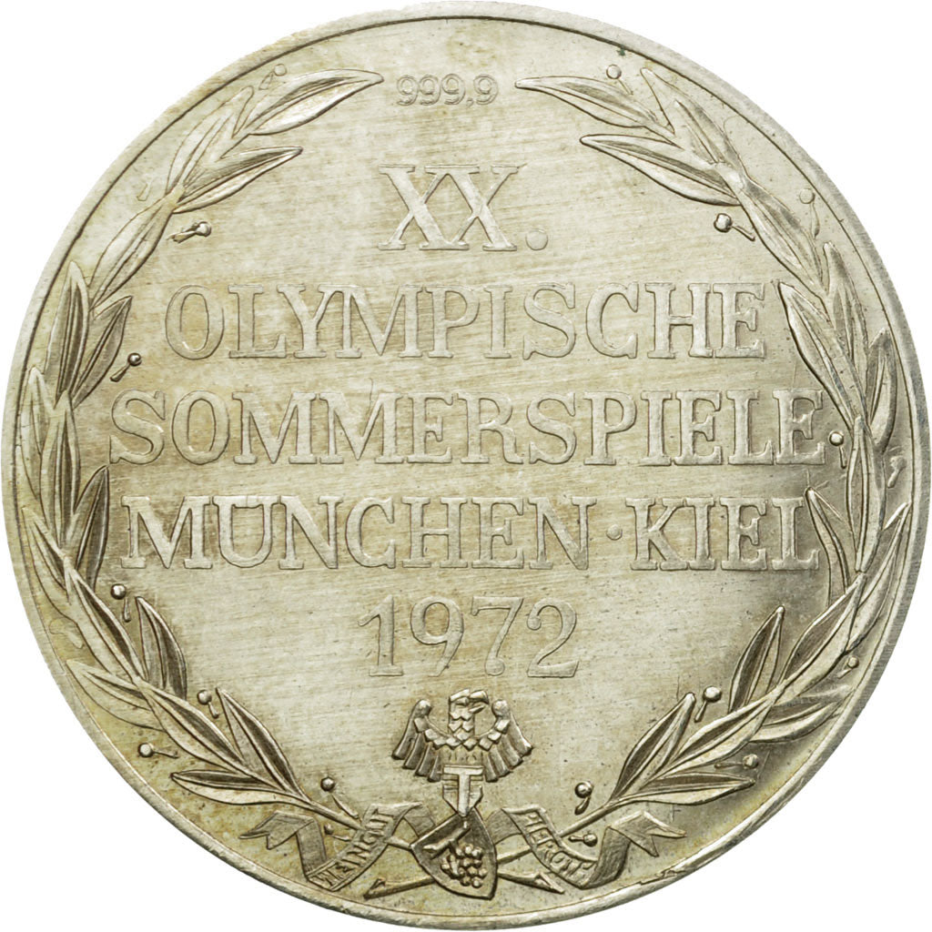 Germany, Token, XXème Jeux Olympiques d'Eté de Munich, 1972, MS(60-62), Silver