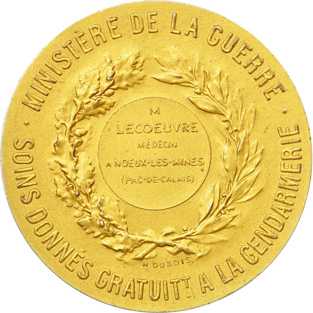 France, Médaille, Ministère de la Guerre, Soins donnés à la Gendarmerie