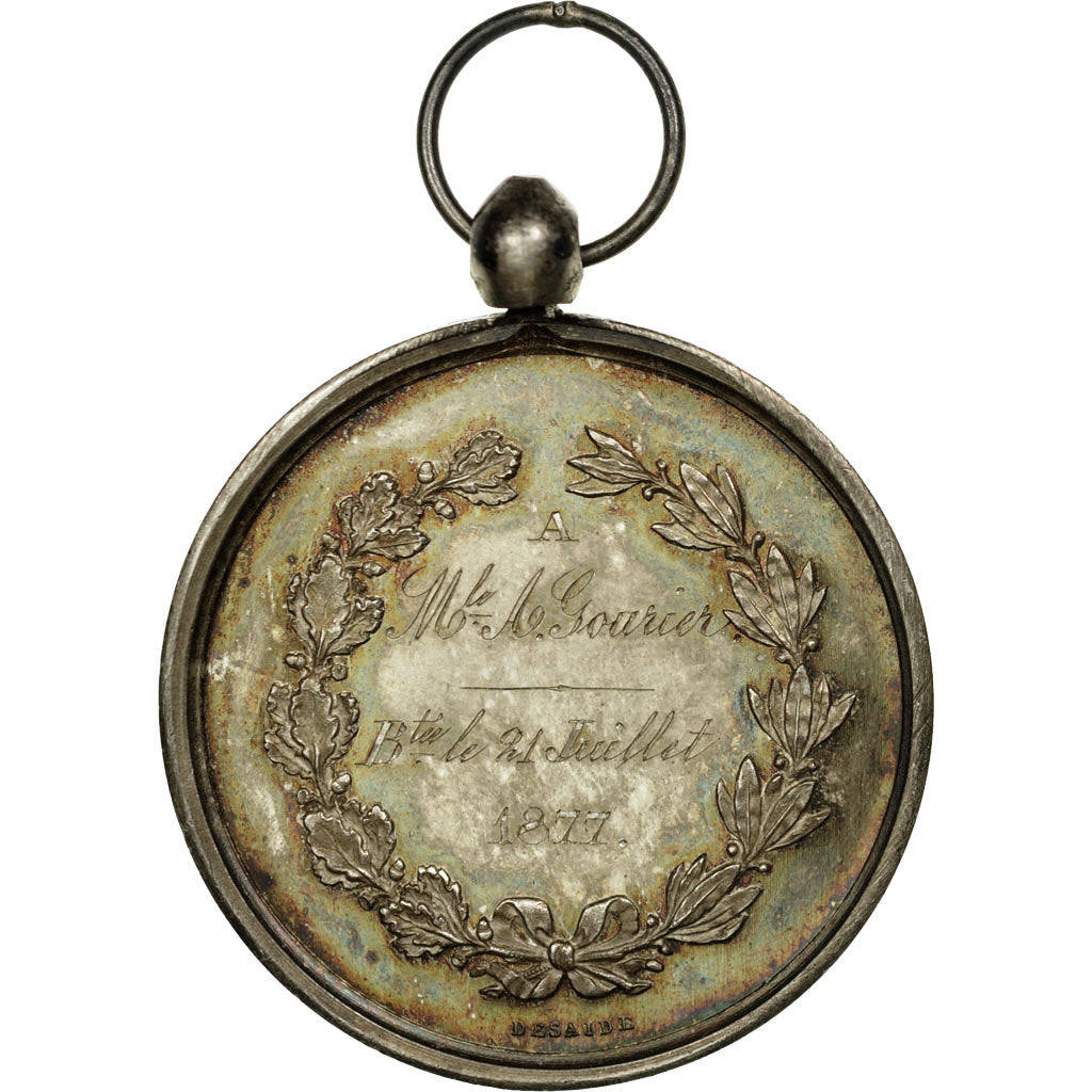 France, Medal, Education, Pensionnat de Mlle Lartisien, 1877, Desaide