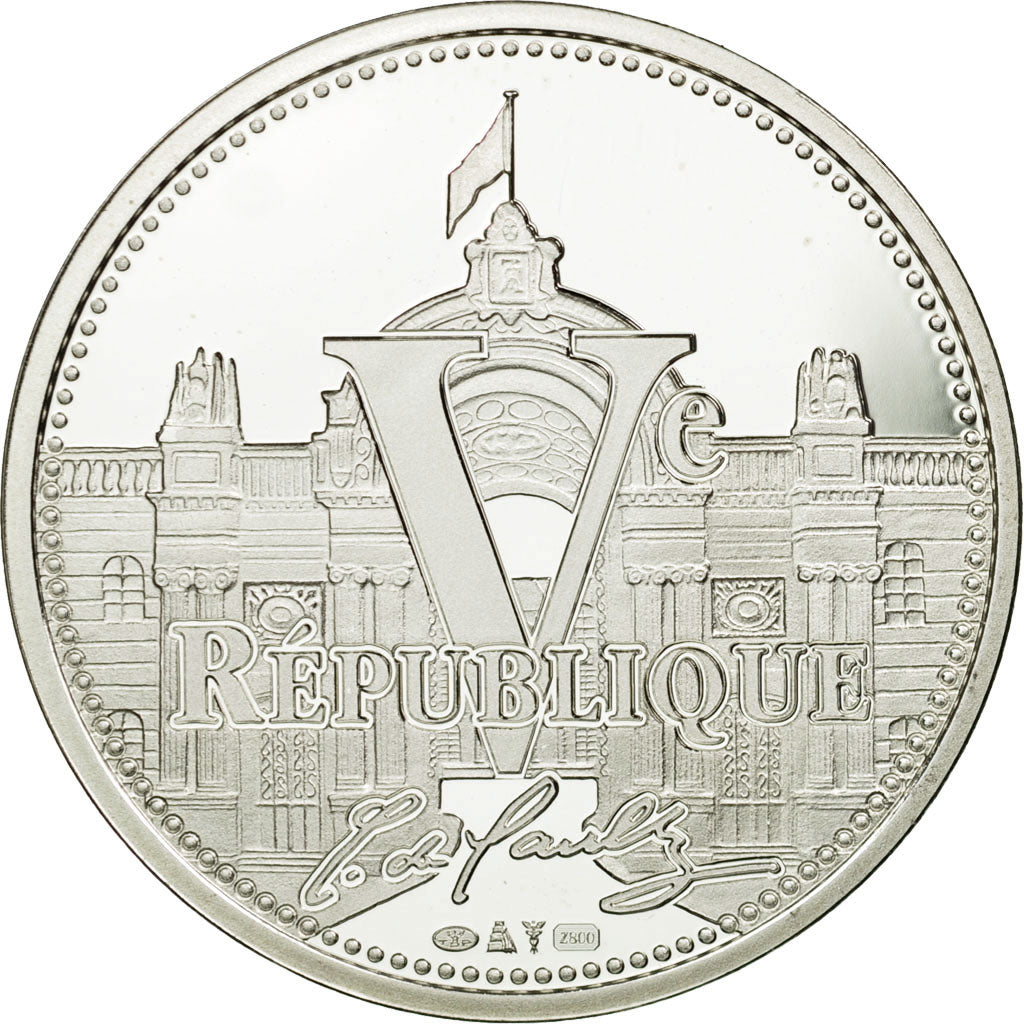 France, Médaille, Vème République, Charles De Gaulle, 2010, FDC, Argent