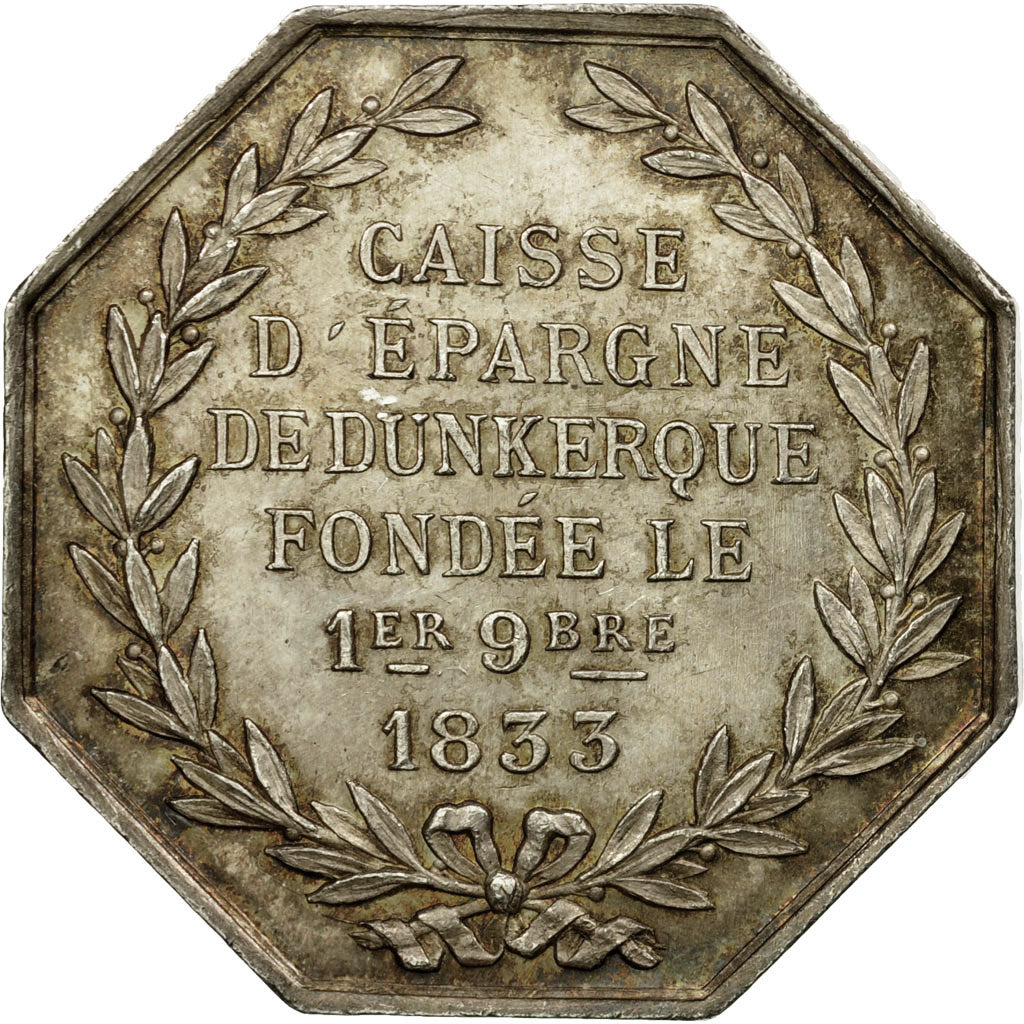 France, Token, Banques, Caisse d'Epargne de Dunkerque, MS(60-62), Silver