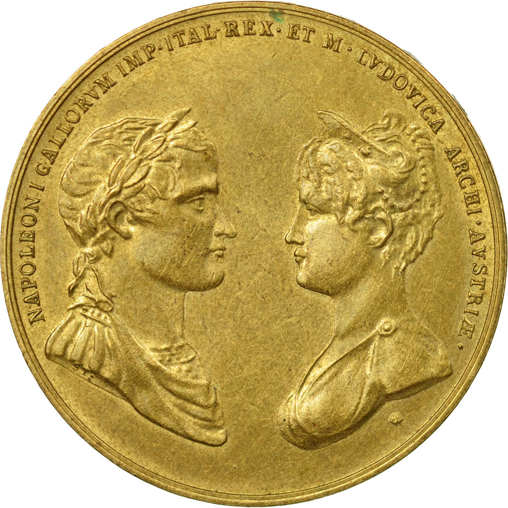 France, Medal, Mariage de Napoléon Ier et Marie-Louise d'Autriche, Andrieu