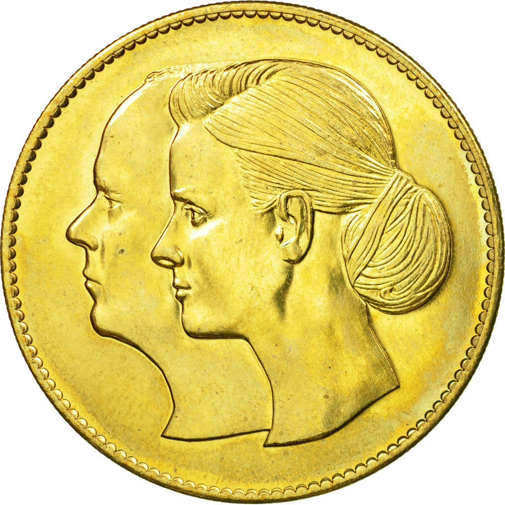 Monaco, Jeton, Mariage Princier, Albert et Charlène, 2011, SPL+, Copper-Nickel
