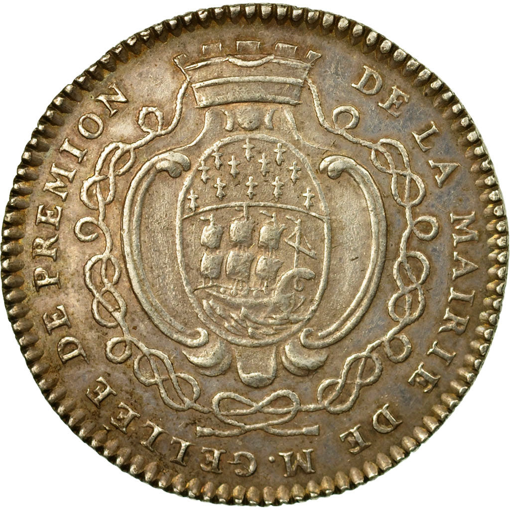 Francia, Token, Echevins et Maires de Nantes, J.B Gellée de Prémion, 1776