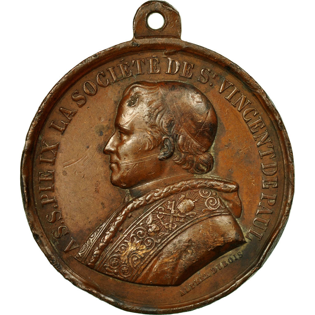 Vatican, Medal, Pie IX, Société de Saint Vincent de Paul, 1855, Alphée