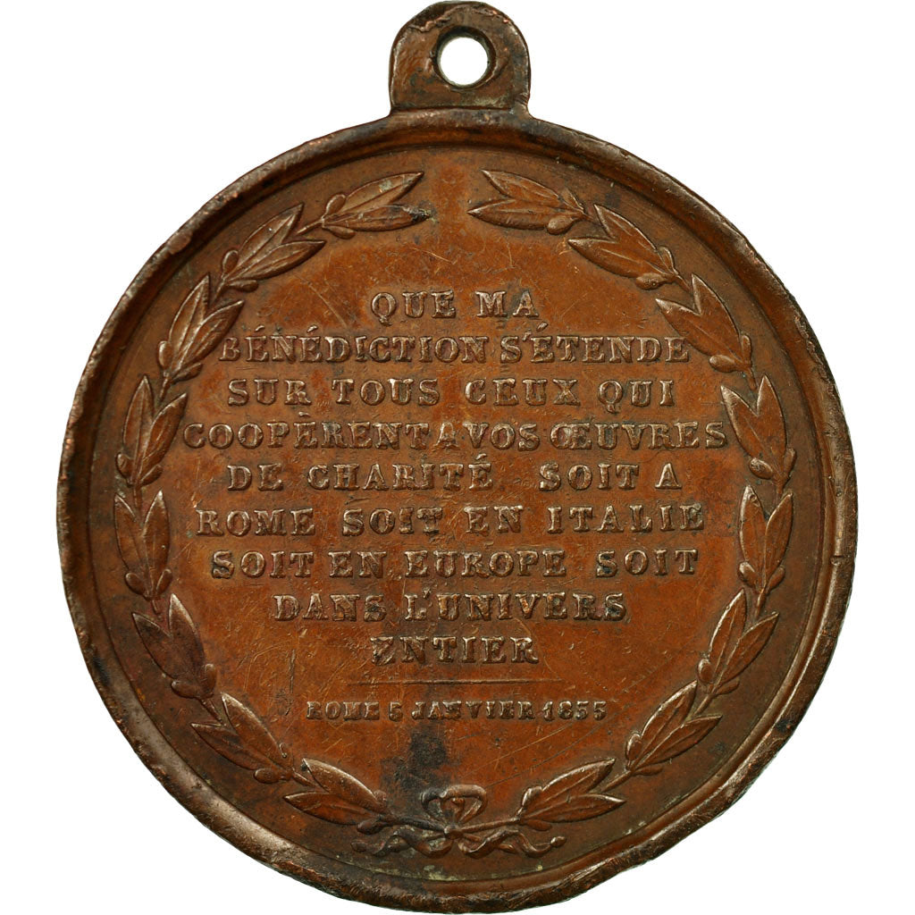 Vatican, Medal, Pie IX, Société de Saint Vincent de Paul, 1855, Alphée