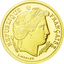 France, Medal, Reproduction, 5 Francs 1889 A, Merley, MS(65-70), Gold