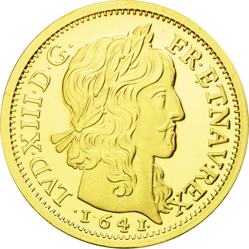 France, Médaille, Reproduction, Louis d'Or aux 8 L 1641, Louis XIII, Merley