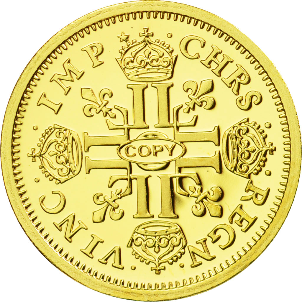 France, Médaille, Reproduction, Louis d'Or aux 8 L 1641, Louis XIII, Merley