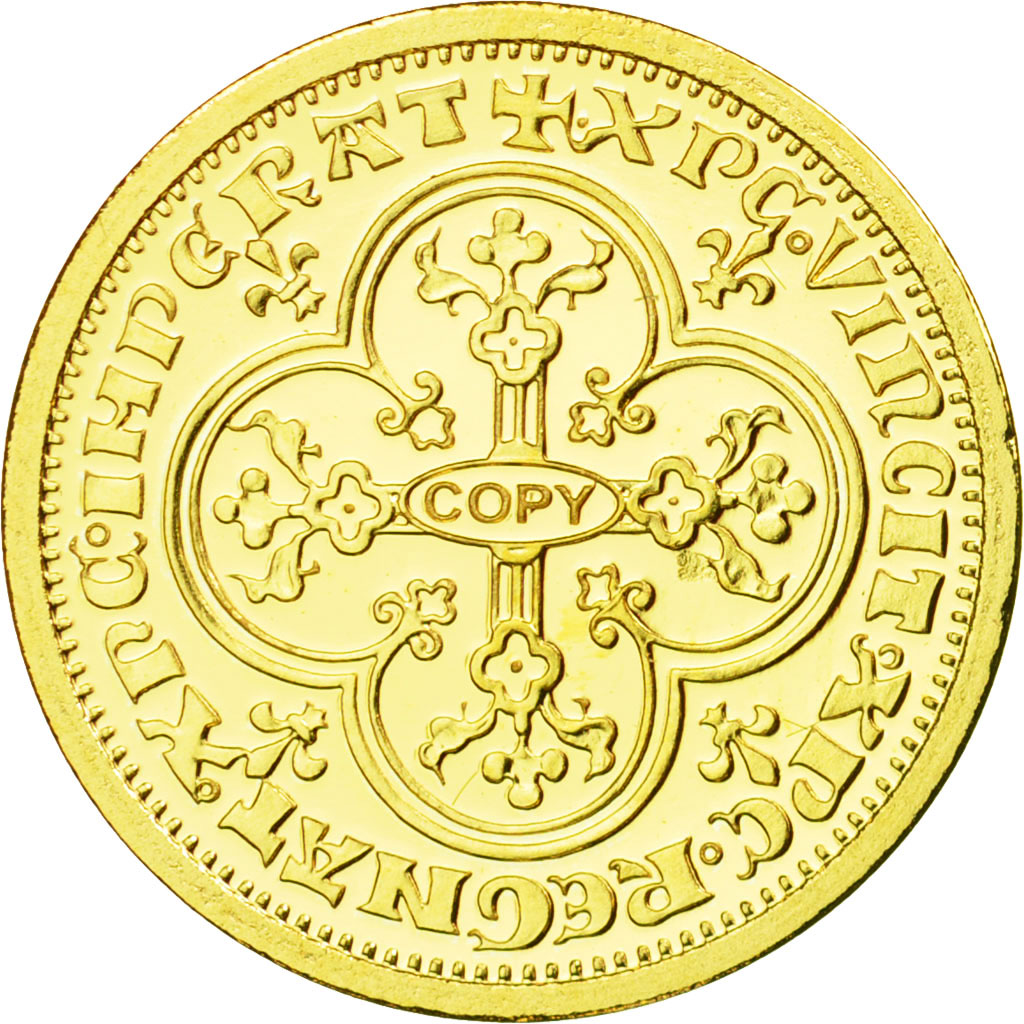 France, Medal, Reproduction, Jean II le Bon, Mouton d'Or, MS(65-70), Gold