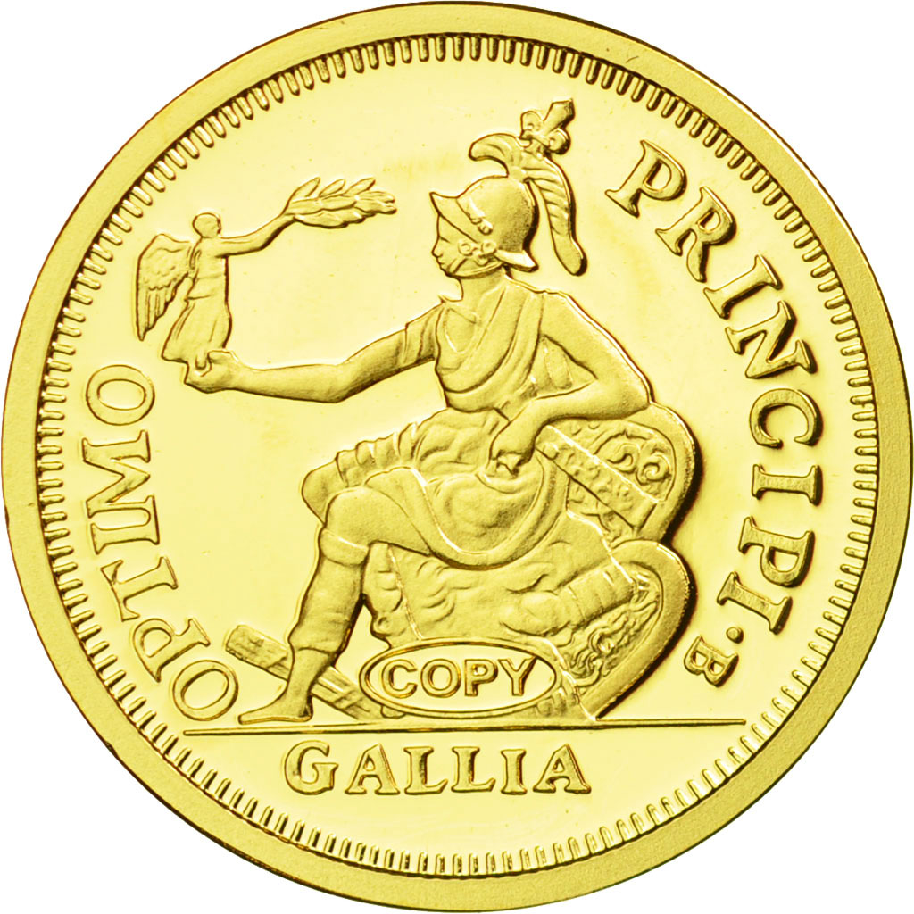 France, Medal, Reproduction, Henri d'Or à la Gallia, Henri II, MS(65-70), Gold