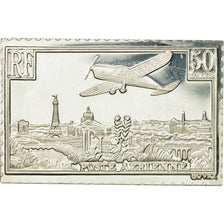 France, Medal, Timbre, Vue de Paris, 50 Francs, 1983, MS(65-70), Silver