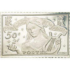 France, Medal, Timbre, Pour l'Art et la Pensée, 50 Centimes + 2 Francs, 1983