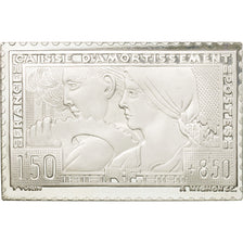 France, Médaille, Timbre, Le Travail, Caisse d'Amortissement, 1983, FDC, Argent