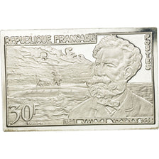 France, Medal, Timbre, Jules Verne, 30 Francs, 1983, MS(65-70), Silver