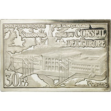 France, Medal, Timbre, Conseil de l'Europe, Strasbourg, 1983, MS(65-70), Silver