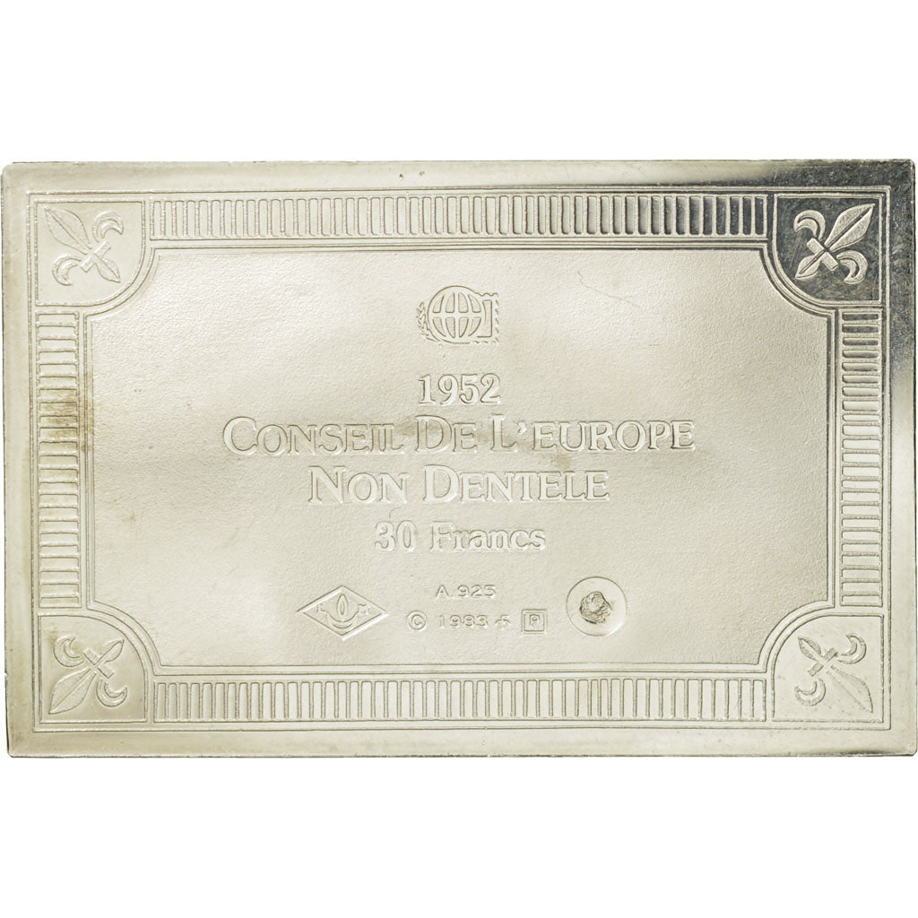 France, Medal, Timbre, Conseil de l'Europe, Strasbourg, 1983, MS(65-70), Silver