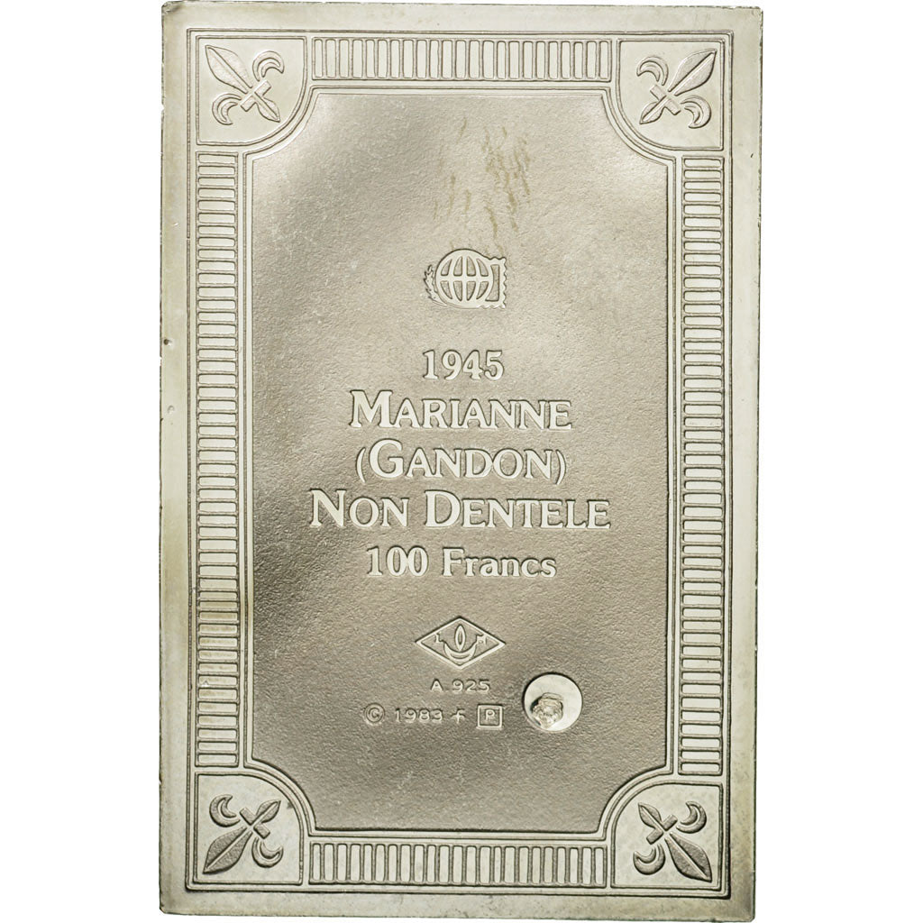 France, Medal, Timbre, Marianne, 1983, Gandon, MS(65-70), Silver