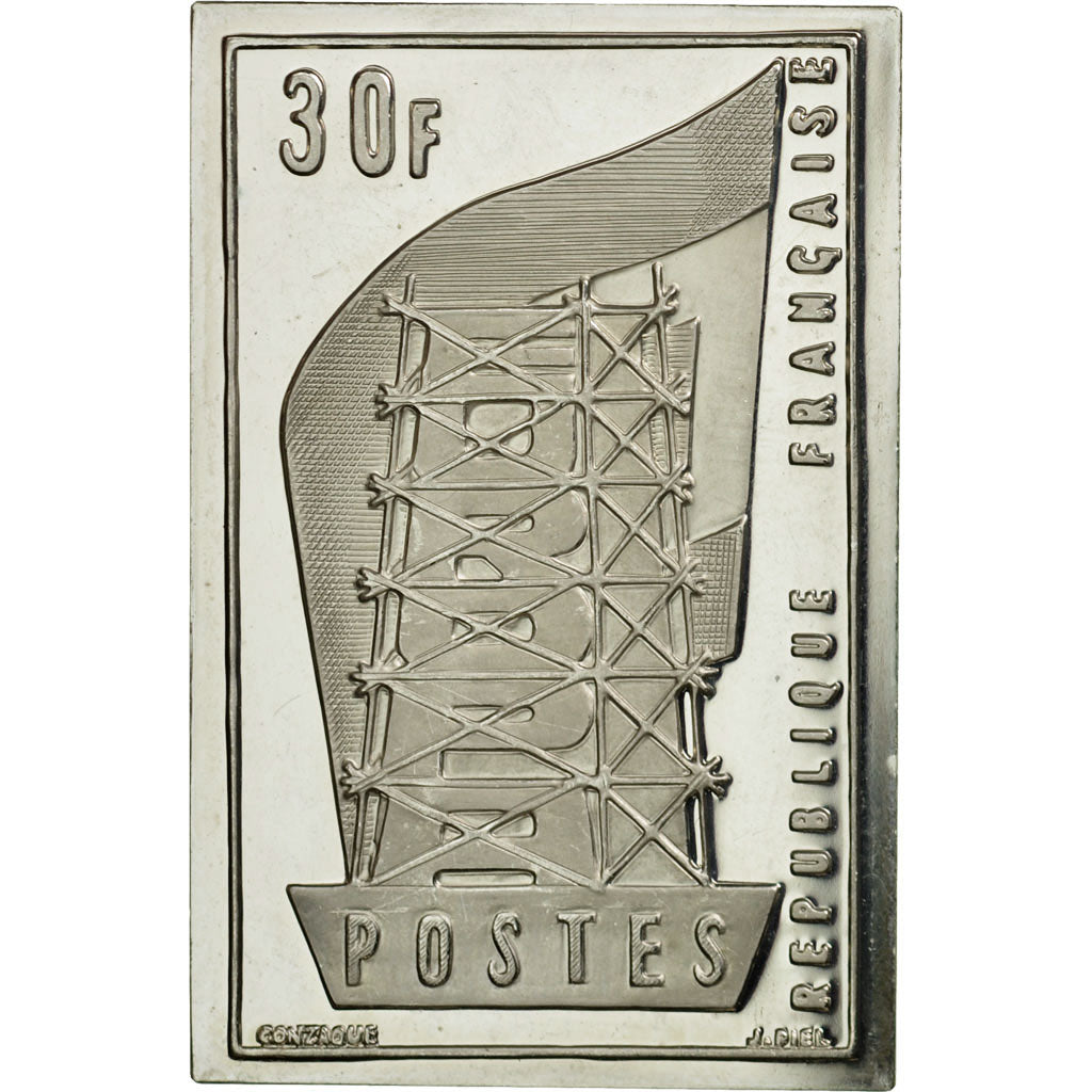 France, Médaille, Timbre, Europa, 30 Francs, 1983, FDC, Argent