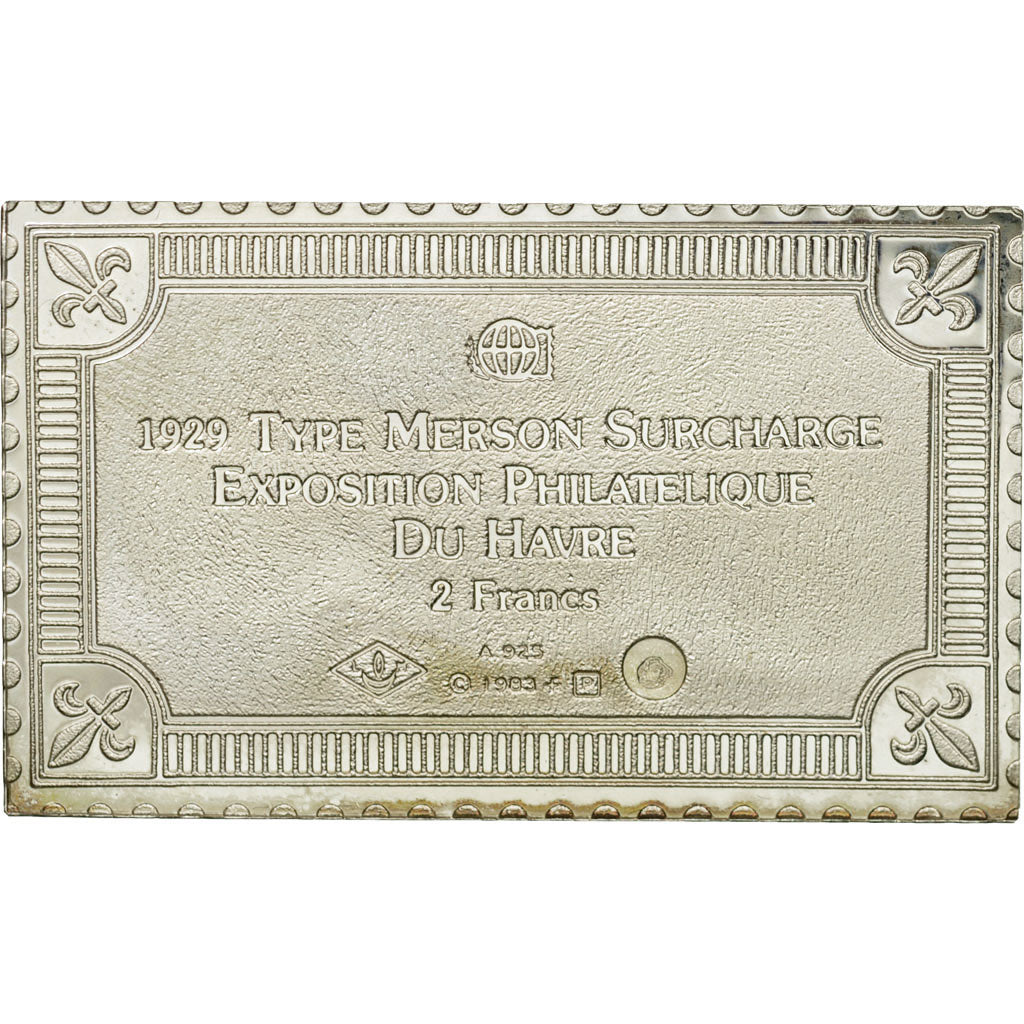 France, Medal, Timbre, Type Merson Surchargé, Exposition Philatélique du