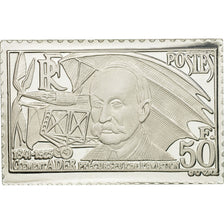 Francia, medaglia, Timbre, Clément Ader, 50 Francs, 1983, FDC, Argento