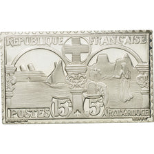 France, Medal, Timbre, Croix-Rouge, Infirmière, 1983, MS(65-70), Silver