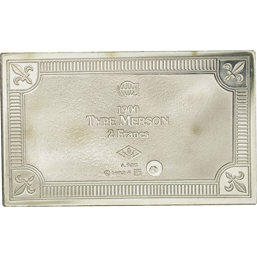 France, Medal, Timbre, Type Merson, 2 Francs, 1982, MS(65-70), Silver