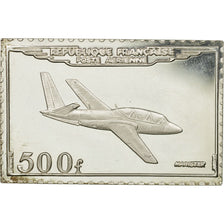 Francia, medaglia, Timbre, Avion Magister, 500 Francs, 1983, FDC, Argento