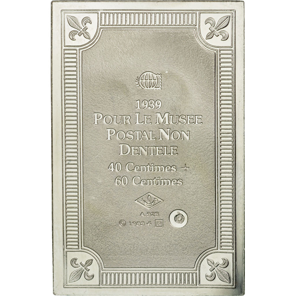 France, Medal, Timbre, Pour le Musée Postal, 1983, MS(65-70), Silver